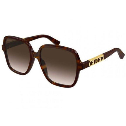 Gucci Women's Sunglasses - Full Rim Havana Acetate Square Shape Frame | GG1189SA 003 ,