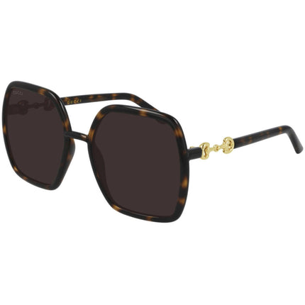 Gucci Women's Sunglasses - Full Rim Havana Plastic Square Shape Frame | GG0890S 002 ,