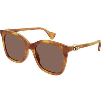 Gucci Women's Sunglasses - Full Rim Tortoise Acetate Square Shape Frame | GG1071S 003 ,