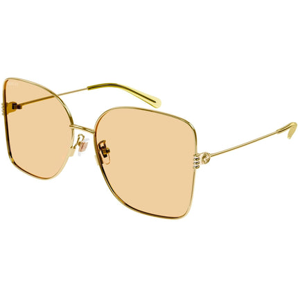 Gucci Women's Sunglasses - Gold Metal Butterfly Shape Frame Orange Lens | GG1282SA 005 ,