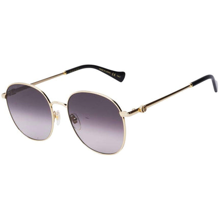 Gucci Women's Sunglasses - Gradient Lens Gold and Black Metal Frame | GG1142S 001 ,