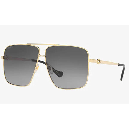 Gucci Women's Sunglasses - Gradient Lens Gold/Black Pilot Metal Frame | GG1087S 001 ,