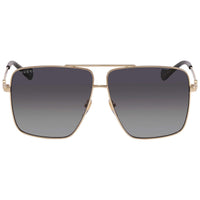 Gucci Women's Sunglasses - Gradient Lens Gold/Black Pilot Metal Frame | GG1087S 001 ,