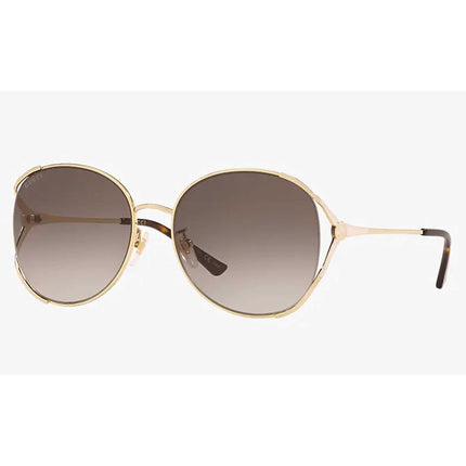 Gucci Women's Sunglasses - Gradient Lens Gold/Havana Oval Shape Frame | GG0650SK 002 ,