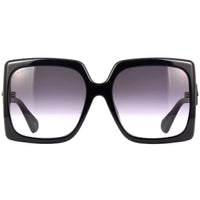 Gucci Women's Sunglasses - Gradient Lens Shiny Black Square Shape Frame | GG0876SA 001 ,