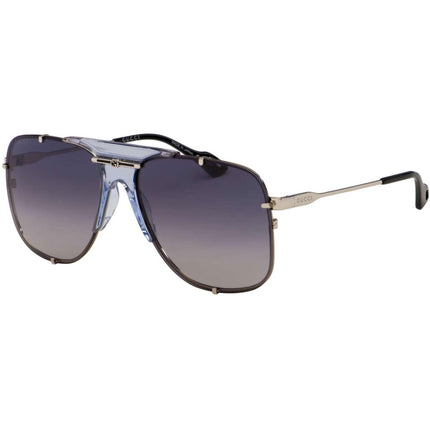 Gucci Women's Sunglasses - Gradient Lens Silver and Black Metal Frame | GG0739S 001 ,