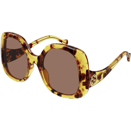 Gucci Women's Sunglasses - Havana Acetate Butterfly Frame Brown Lens | GG1235S 002 ,