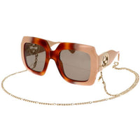 Gucci Women's Sunglasses - Havana and Ivory Square Shape Acetate Frame | GG1022S 003 ,