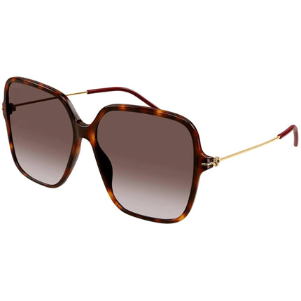Gucci Women's Sunglasses - Havana Recycled Acetate Butterfly Frame | GG1267S 002 ,