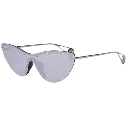 Gucci Women's Sunglasses - Mirrored Lens Full Rim Silver Metal Frame | GG0666S 002 ,