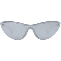 Gucci Women's Sunglasses - Mirrored Lens Full Rim Silver Metal Frame | GG0666S 002 ,