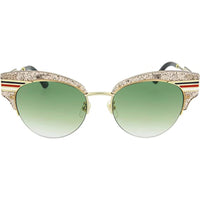 Gucci Women's Sunglasses - Shiny Glitter Nude and Gold Frame | GG0283S-30002381003 ,