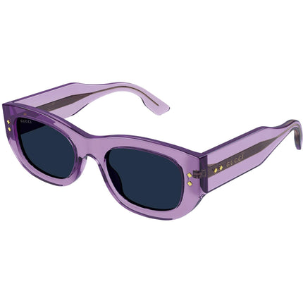 Gucci Women's Sunglasses - Violet Acetate Rectangular Frame Blue Lens | GG1215S 003 ,