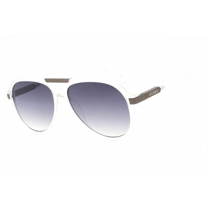 Guess Factory Men's Sunglasses - Crystal/Gray Frame Gradient Smoke Lens | GF0237 27B ,