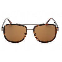 Guess Factory Men's Sunglasses - Full Rim Dark Havana Metal Pilot Frame | GF5091 52E ,