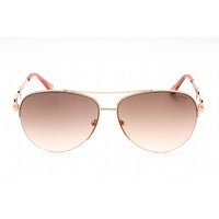 Guess Factory Men's Sunglasses - Full Rim Shiny Rose Gold Metal Aviator | GF6171 28F ,
