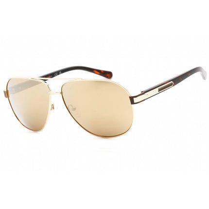 Guess Factory Men's Sunglasses - Gold Aviator Frame Brown Mirror Lens | GF0247 32G ,
