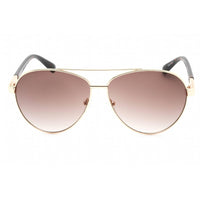 Guess Factory Men's Sunglasses - Gold Aviator Frame Gradient Brown Lens | GF0221 32F ,