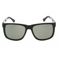 Guess Factory Men's Sunglasses - Matte Black Rectangular Frame Green Lens | GF0234 02N ,