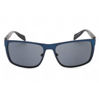 Guess Factory Men's Sunglasses - Shiny Blue Aviator Frame Smoke Lens | GF0169 90A ,