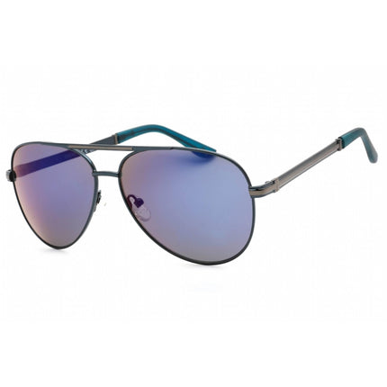Guess Factory Men's Sunglasses - Shiny Blue Metal Frame Blue Mirror Lens | GF0173 90X ,