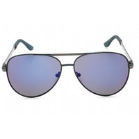 Guess Factory Men's Sunglasses - Shiny Blue Metal Frame Blue Mirror Lens | GF0173 90X ,