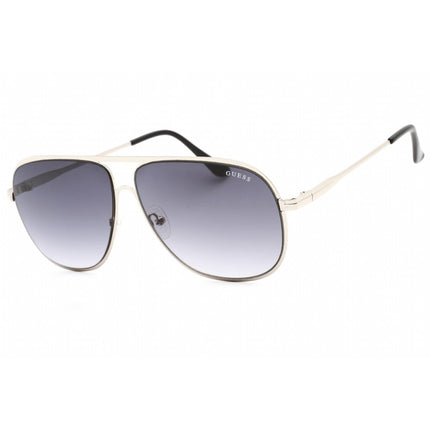 Guess Factory Men's Sunglasses - Shiny Light Nickeltin Rectangular Frame | GF0208 10B ,