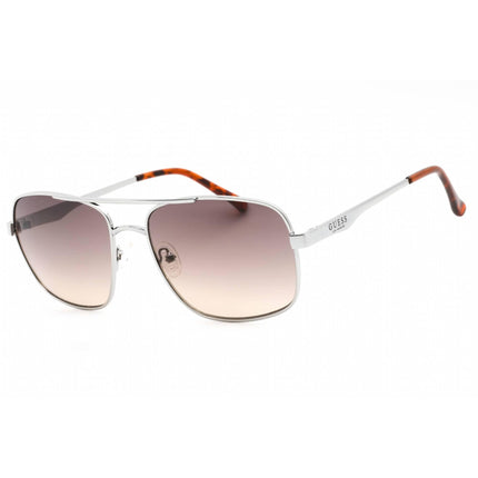 Guess Factory Men's Sunglasses - Shiny Light Nickeltin Rectangular Frame | GF0211 10F ,