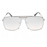 Guess Factory Men's Sunglasses - Shiny Light Ruthenium Rectangular Frame | GF0240 14C ,