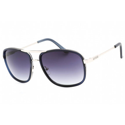 Guess Factory Men's Sunglasses - Silver Navy Frame Grey Gradient Lens | GF0216 92W ,