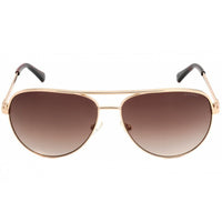 Guess Factory Unisex Sunglasses - Gradient Brown Lens Gold Metal Frame | GF6098 32F ,