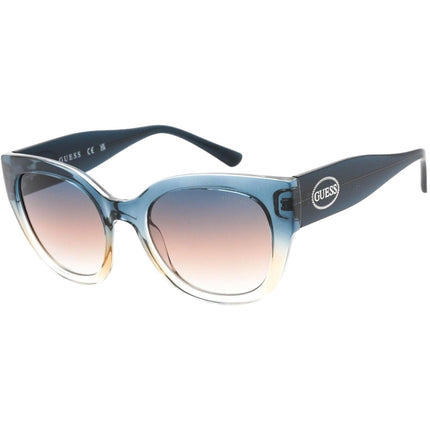 Guess Factory Unisex Sunglasses - Gradient Lens Blue and Clear Frame | GF6154 92F ,