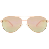 Guess Factory Unisex Sunglasses - Mirrored Lens Shiny Rose Gold Frame | GF6088 28U ,