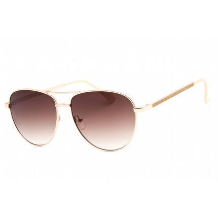 Guess Factory Women's Sunglasses - Full Rim Gold Metal Aviator Frame | GF6157 32F ,
