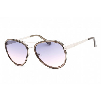 Guess Factory Women's Sunglasses - Full Rim Grey/Silver Metal Aviator | GF6188 20B ,