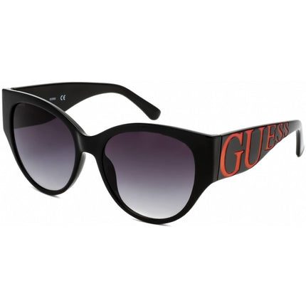 Guess Factory Women's Sunglasses - Full Rim Shiny Black Plastic Cat Eye | GF6118 01B ,