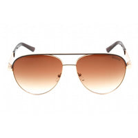 Guess Factory Women's Sunglasses - Gold Aviator Frame Gradient Brown Lens | GF0287 32F ,