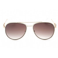 Guess Factory Women's Sunglasses - Gold Aviator Frame Gradient Brown Lens | GF0344 32F ,