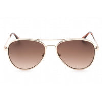 Guess Factory Women's Sunglasses - Gold Aviator Frame Gradient Brown Lens | GF0350 32F ,