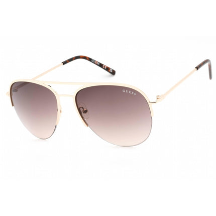 Guess Factory Women's Sunglasses - Gold Metal Frame Gradient Brown Lens | GF0224 32F ,