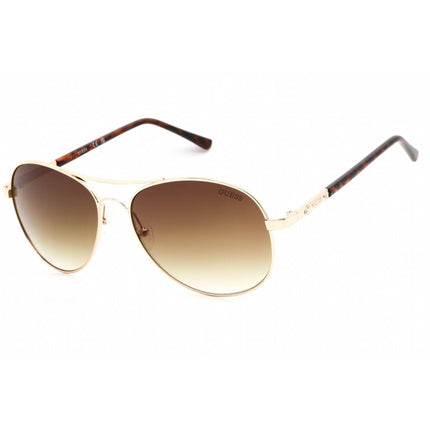 Guess Factory Women's Sunglasses - Gold Metal Frame Gradient Brown Lens | GF0295 33F ,