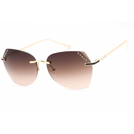 Guess Factory Women's Sunglasses - Gold Metal Frame Gradient Brown Lens | GF0384 32F ,