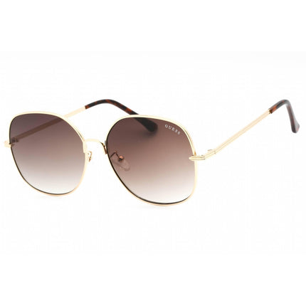 Guess Factory Women's Sunglasses - Gold Metal Frame Gradient Brown Lens | GF0385 32F ,
