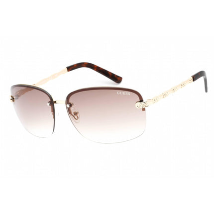 Guess Factory Women's Sunglasses - Gold Metal Frame Gradient Brown Lens | GF0388 32F ,