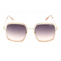 Guess Factory Women's Sunglasses - Gold Metal Frame Gradient Brown Lens | GF0389 32F ,