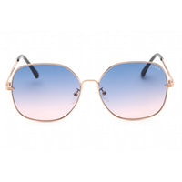 Guess Factory Women's Sunglasses - Gradient Blue Lens Round Metal Frame | GF0385 28W ,