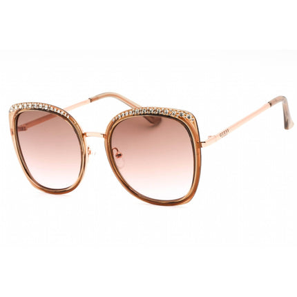 Guess Factory Women's Sunglasses - Matte Light Brown Cat Eye Metal Frame | GF0381 46F ,