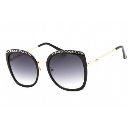 Guess Factory Women's Sunglasses - Shiny Black Frame Gradient Smoke Lens | GF0381 01B ,