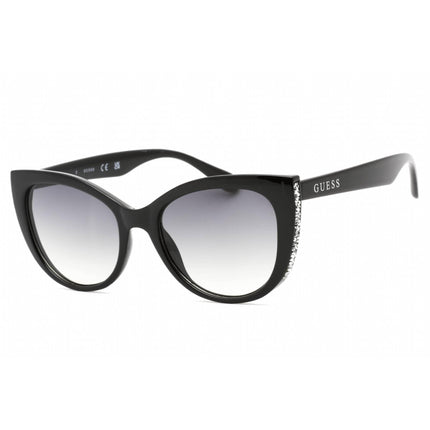 Guess Factory Women's Sunglasses - Shiny Black Frame Gradient Smoke Lens | GF0422 01B ,
