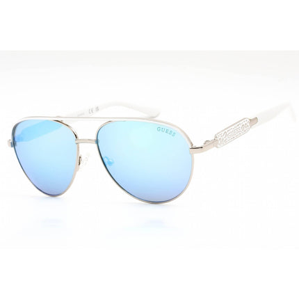 Guess Factory Women's Sunglasses - Shiny Dark Nickeltin Aviator Frame | GF0287 06X ,